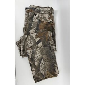 Wrangler Authentic Jeans Mens 38x32 Real Tree Camo Outdoor Hunting Work Pants